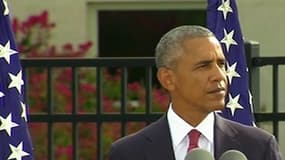 Barack Obama lors du 15ème anniversaire des attentats du 11-Septembre, ce dimanche à Washington. 