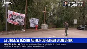 En Corse, une croix à l'entrée du village de Quasquara au cœur d'un conflit
