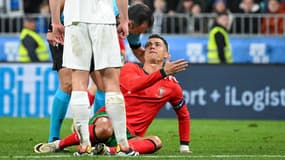 Cristiano Ronaldo lors du match amical entre le Portugal et la Slovénie, le 26/03/2024