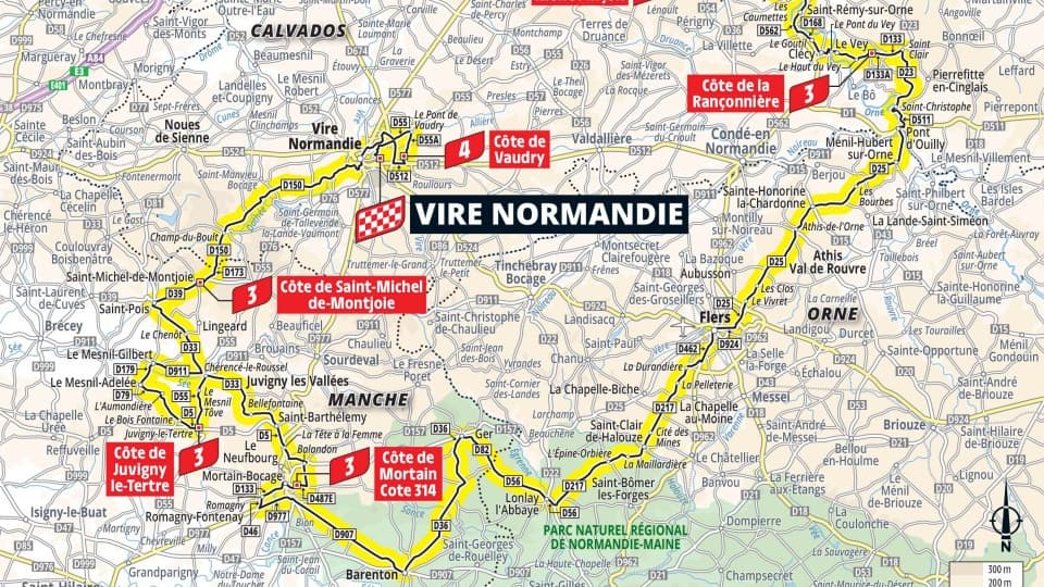Parcours de la 6e étape du Tour de France 2025