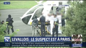 Attaque à Levallois-Perret: le suspect transféré en hélicoptère à Paris