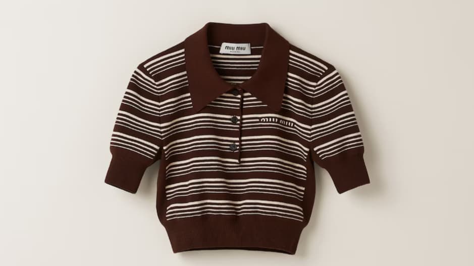Polo en maille de coton- Miu Miu 