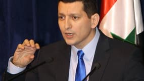 Le porte-parole du ministère des Affaires étrangères syrien, Jihad Makdesi, à Damas. Le régime de Bachar al Assad a imputé dimanche aux rebelles le massacre d'une centaine de personnes à Houla, dans le centre de la Syrie, qui a suscité une indignation int