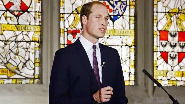 Le Prince William à la Maughan Library à Londres en 2015