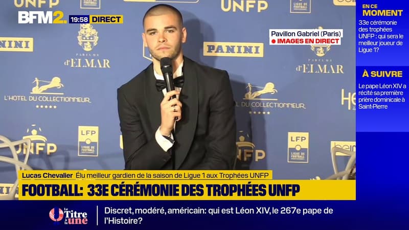 Lucas Chevalier du LOSC, élu meilleur gardien de la saison de Ligue 1 aux Trophées UNFP