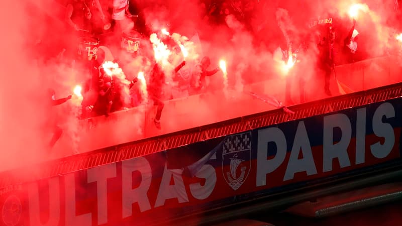 Fumigenes lors de PSG-Real