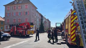 Un incendie s'est déclaré dans un immeuble d'habitations à Mulhouse le 29 août 2022.