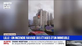 Lille: un incendie ravage des étages d'un immeuble 