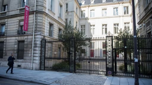 Le siège du parti socialiste, rue de Solférino à Paris, le 20 septembre 2017