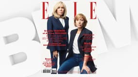 Brigitte Macron et Andréa Bescond en une du magazine Elle 