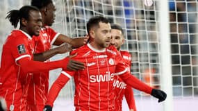 Téji Savanier lors de Montpellier-Angers en Ligue 1, le 12 janvier 2025