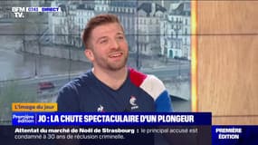 "J'avoue, la chute est marrante": Alexis Jandard, le plongeur qui a chuté au centre aquatique olympique, est sur BFMTV