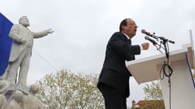 François Hollande en avril 2012 à Carmaux, patrie de Jean Jaurès, pendant la campagne pour les élections présidentielles