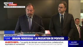 François Braun, ex-ministre de la Santé, est "soulagé de laisser l'administration" à Aurélien Rousseau, "un homme qu'il connaît"
