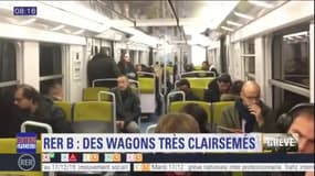 Moins de monde dans les trains ce matin, des places assises dans le RER B