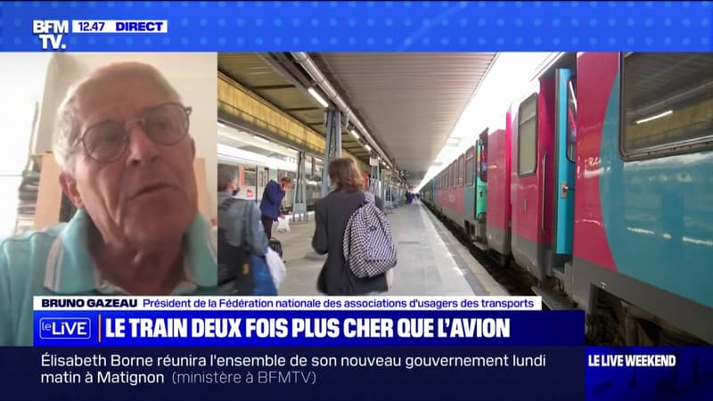 Bruno Gazeau, président de la FNAUT, explique pourquoi le train coûte souvent plus cher que l'avion