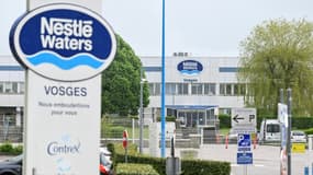 L'usine Nestlé Waters à Contrexéville, dans les Vosges, le 10 mai 2023