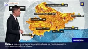Météo: un samedi ensoleillé, quelques nuages dans l'après-midi, jusqu'à 26°C à Nice