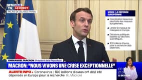 Emmanuel Macron: "Nous vivons aujourd'hui une crise exceptionnelle"