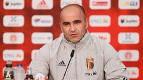 Le sélectionneur espagnol de la Belgique, Roberto Martinez, durant une conférence de presse à Tubize, en Belgique, le 4 juin 2021