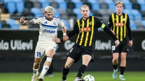 Simon Gustafson lors du match Hacken-Strasbourg, le 06/11/2025