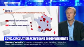 Covid, circulation active dans 28 départements - 06/09