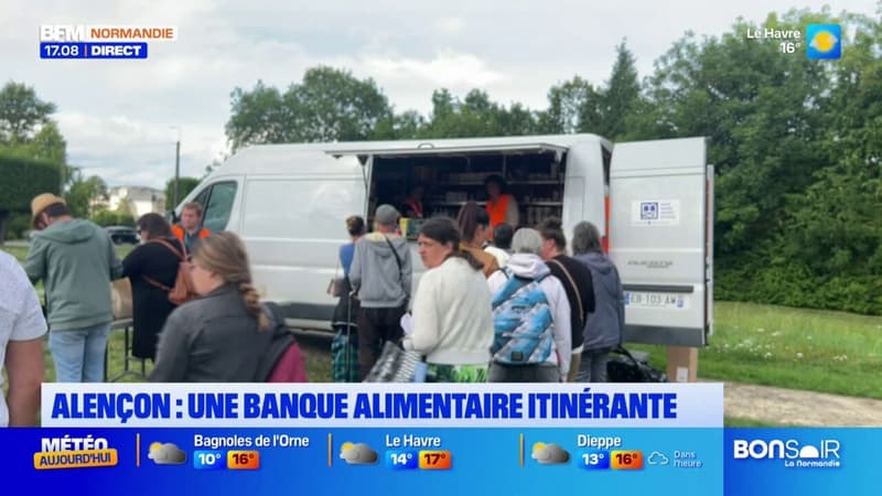 Alençon: une banque alimentaire itinérante vient en aide aux foyers modestes