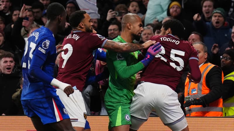 Bagarre g&eacute;n&eacute;rale, &eacute;tranglement, gifle, remontada: la fin de match &eacute;lectrique entre Chelsea et West Ham