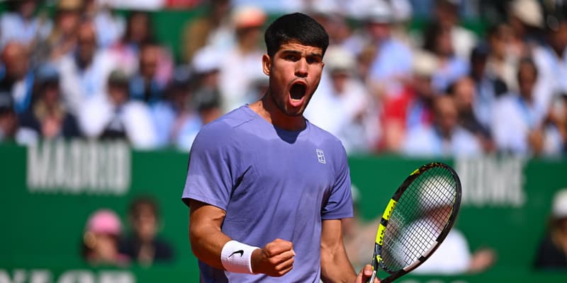 Carlos Alcaraz, au Masters 1000 de Monte Carlo, le 10 avril 2025