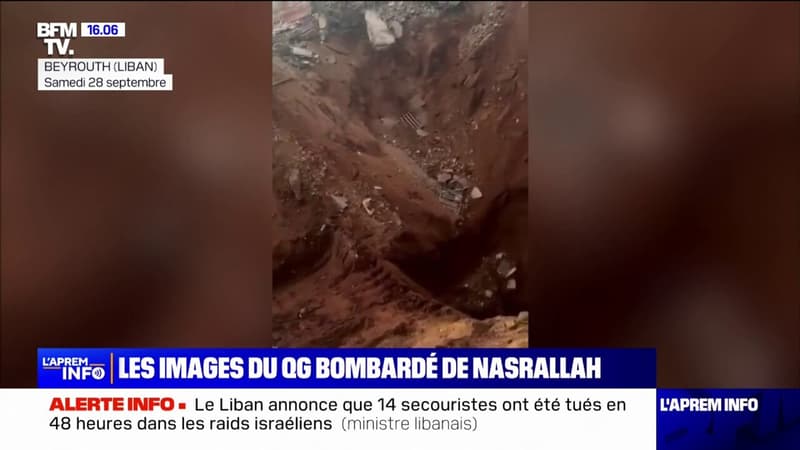 Les images du quartier général du Hezbollah au sud du Liban, où Hassan Nasrallah a été tué