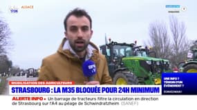 Colère des agriculteurs: à Strasbourg, la M35 bloquée pour au moins 24h