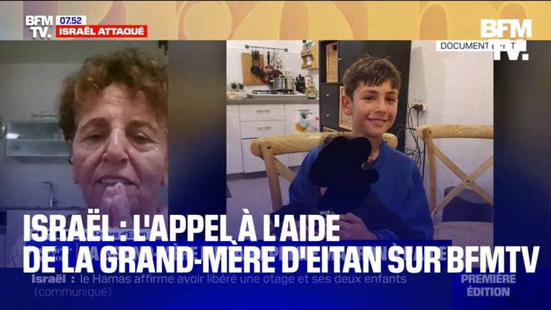 L'appel à l'aide de la grand-mère d'Eitan, un enfant franco-israélien enlevé par le Hamas, sur BFMTV