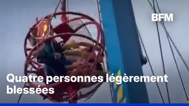 Une attraction à sensations fortes cède dans les airs à la Feria de Séville