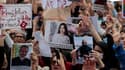 Manifestation de  soutien au mouvement de contestation qui continue de secouer l'Iran depuis la mort de Mahsa Amini, le 29 octobre 2022 à Paris