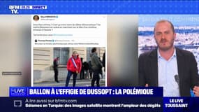 La réaction des politiques à la polémique du ballon à l'effigie d'Olivier Dussopt