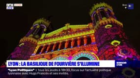 Lyon: la basilique Fourvière s'illumine