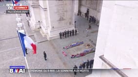 Commémorations du 8-Mai: la sonnerie "Aux Morts" retentit à l'Arc de Triomphe