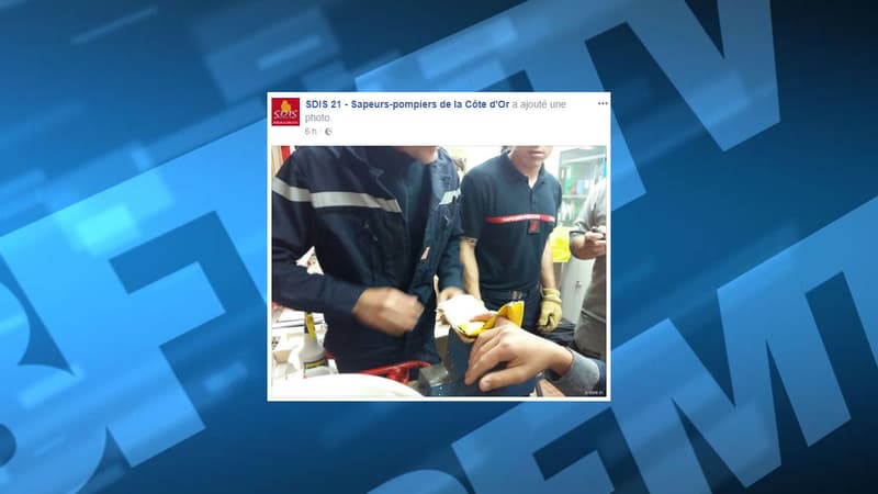 Les pompiers du SDIS 21, en intervention dans un collège. 