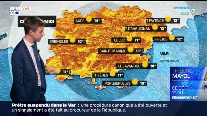 Météo Var: un soleil omniprésent ce lundi, jusqu'à 14°C au Lavandou
