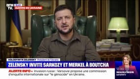 Fustigeant "une politique de concessions", Zelensky invite Sarkozy et Merkel à venir visiter Boutcha