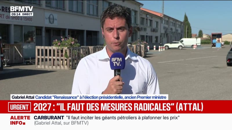 Présidentielle 2027: Gabriel Attal se dit "prêt à prendre des mesures radicales"