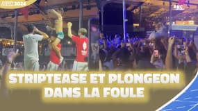JO 2024 / Striptease et plongeon dans la foule, la fête des escrimeurs au club France