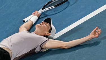 La joie de Jannik Sinner après sa victoire à l'Open d'Australie