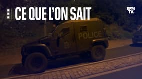 Un véhicule de police du RAID intervenant le 25 octobre 2021 dans le quartier de la Duchère à Lyon