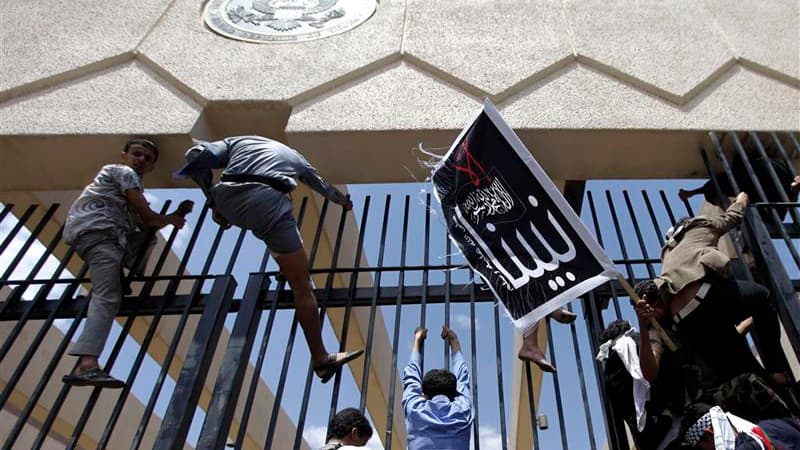 L'ambassade américaine au Yémen a été prise d'assaut jeudi 13 septembre 2012, à Sanaa.