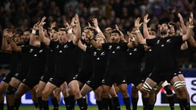 Le haka des All Blacks face à l'Uruguay, le 5 octobre 2023.