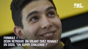 Formule 1 : Ocon retrouve un volant chez Renault en 2020, « un super challenge ! »