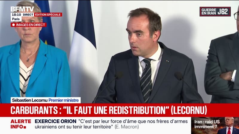 Plafonnement du prix des carburants: Il faut qu'il y ait une redistribution d'une manière ou d'une autre, estime Sébastien Lecornu
