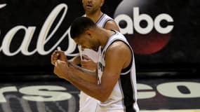La joie de Tim Duncan et Tony Parker