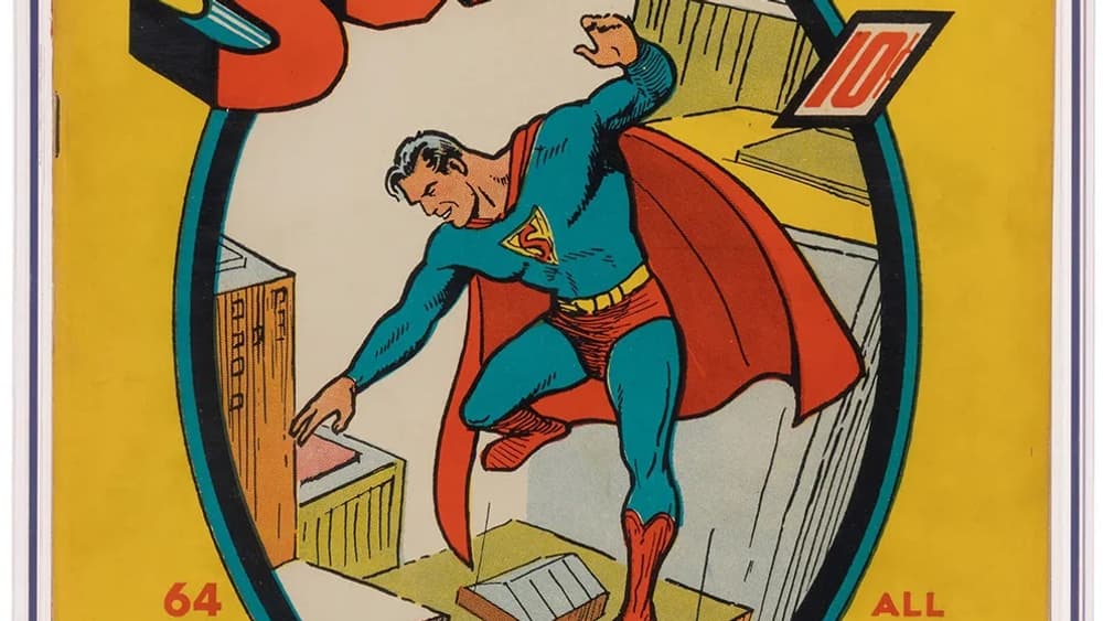 L'exemplaire de Superman No. 1  vendu aux enchères.
